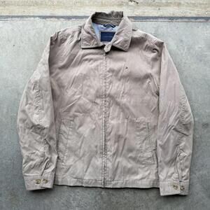 VTG Y2K Tommy Hilfiger beige Harrington jacket essential zip up size medium